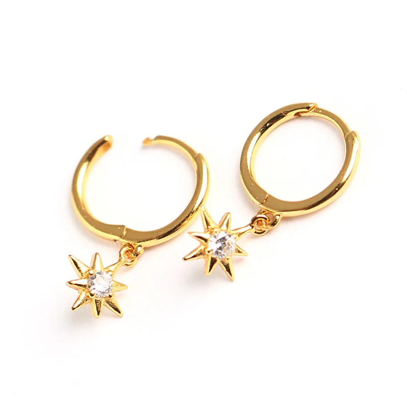 Dainty Gold /Silver Earrings Octagonal Star Earrings 925 Sterling Silver Hoop Earrings jewelry for women gift, As picture
Dainty Gold /Silver Earrings Octagonal Star Earrings 925 Sterling Silver Hoop Earrings jewelry for women gift, As picture