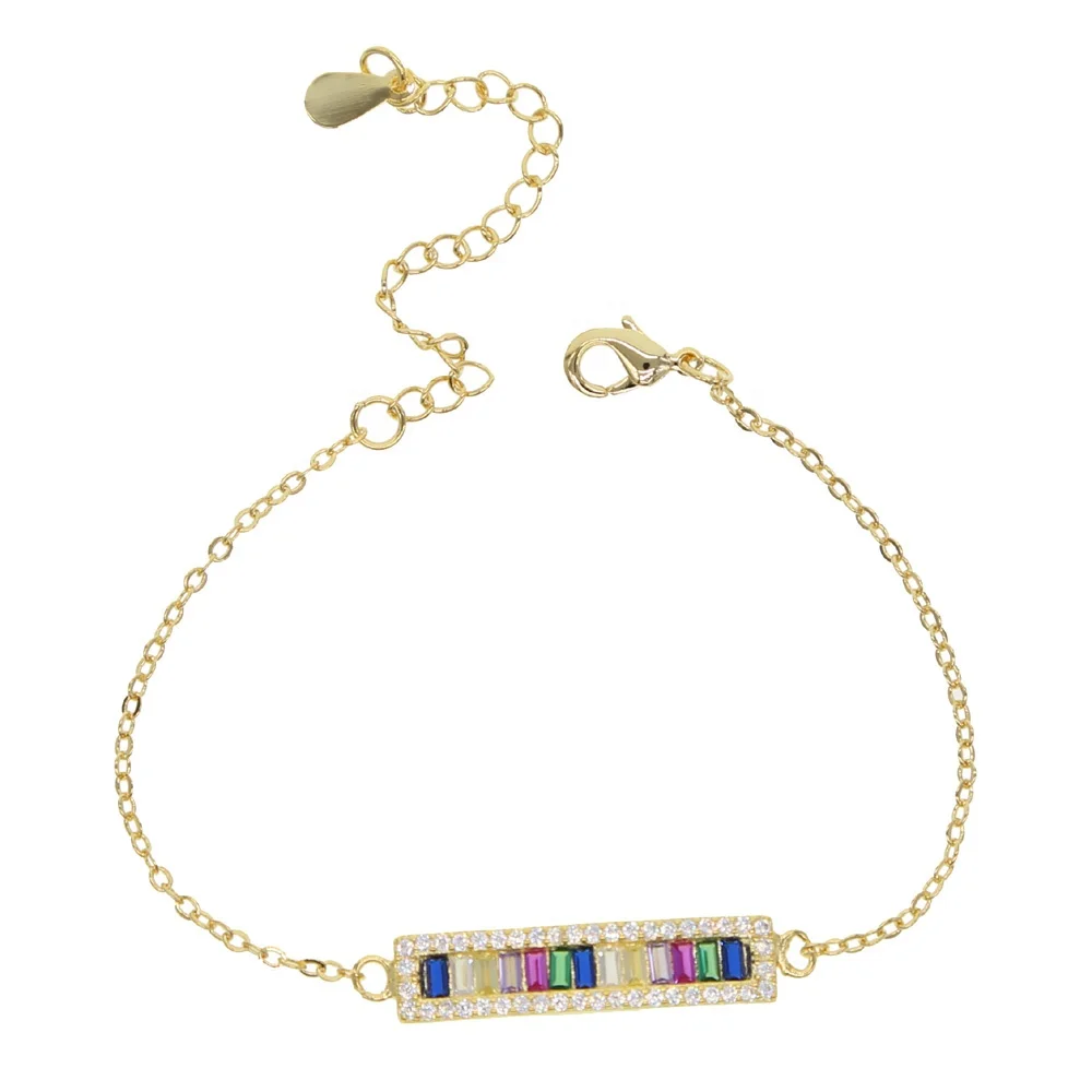 Fashion Crystal Bar Charm Bracelet Coloful cz Simple Bracelets for Women Beaded Bohemia Handmade Bracelet Jewelry
Fashion Crystal Bar Charm Bracelet Coloful cz Simple Bracelets for Women Beaded Bohemia Handmade Bracelet Jewelry