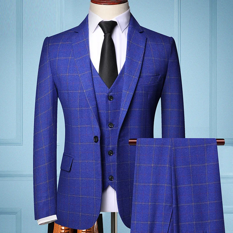 Stylish Casual Business Plaids Suit Male Formal Elegant Blazer Hombre Business Three piece Men's Tuxedo
Stylish Casual Business Plaids Suit Male Formal Elegant Blazer Hombre Business Three piece Men's Tuxedo
