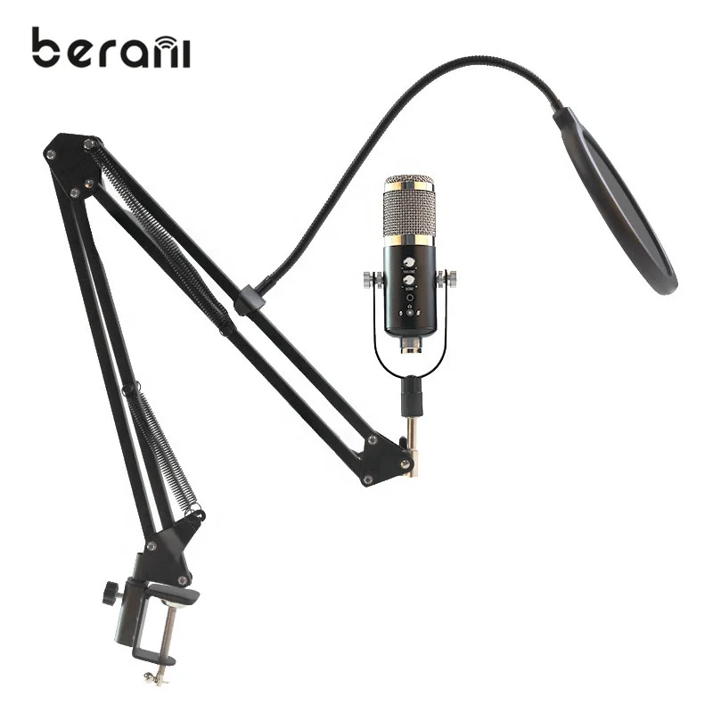 Wholesale recording condenser mic set po p filter arm stand professional vocal microphone, Black
Wholesale recording condenser mic set po p filter arm stand professional vocal microphone, Black