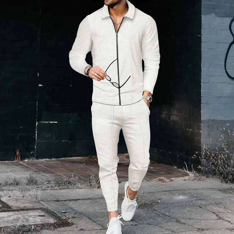 Chinjane Long Sleeve T-shirts Sets Polo Neck Pants 2 Piece Sets Men Casual Streetwear Blank Tracksuits Zip Neck Tshirts Track Su
Chinjane Long Sleeve T-shirts Sets Polo Neck Pants 2 Piece Sets Men Casual Streetwear Blank Tracksuits Zip Neck Tshirts Track Su