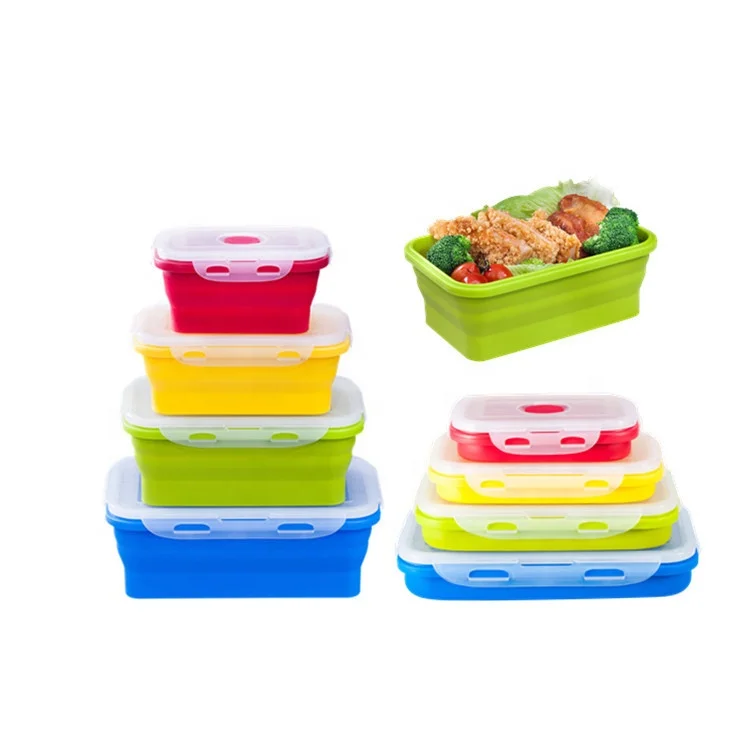 Eco friendly collapsible silicone food storage children bento box with plastic lid Lunch box set for kids, 9 colors available
Eco friendly collapsible silicone food storage children bento box with plastic lid Lunch box set for kids, 9 colors available