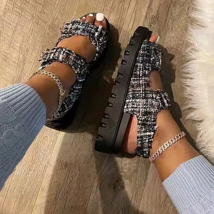 New arrivals Designer Luxury Hook Loop High Quality Ladies Shoes size 12 women sandals custom embossed womens sandals, Customized color
New arrivals Designer Luxury Hook Loop High Quality Ladies Shoes size 12 women sandals custom embossed womens sandals, Customized color