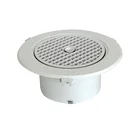 Round ABS Plastic Egg crate Grille Ceiling Air Vent Diffuser with butterfly damper