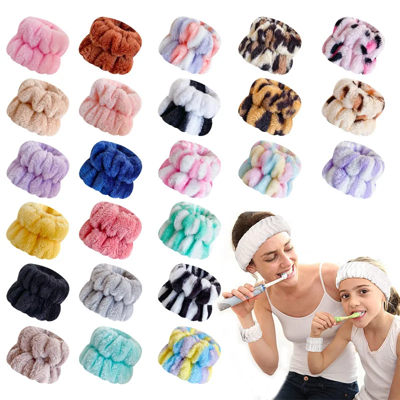 Cross-border plush wrist band female face wash wrist cuff sports waterproof bracelet European and American solid color headband
Cross-border plush wrist band female face wash wrist cuff sports waterproof bracelet European and American solid color headband