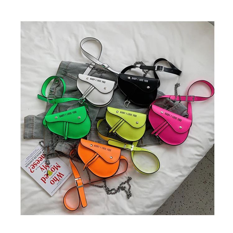 Candy Color Mini Saddle Bags For Women Fashion Letters Fanny Pack Chain Waist Purses Female Luxury Belt Bags Small Chest Pack
Candy Color Mini Saddle Bags For Women Fashion Letters Fanny Pack Chain Waist Purses Female Luxury Belt Bags Small Chest Pack