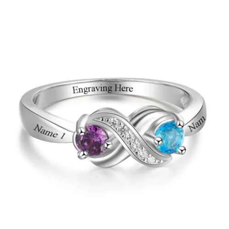 Dropshipping Hot Sale S925 Custom Name Engraved Birthstone Infinity Ring for Couple, 3 options
Dropshipping Hot Sale S925 Custom Name Engraved Birthstone Infinity Ring for Couple, 3 options
