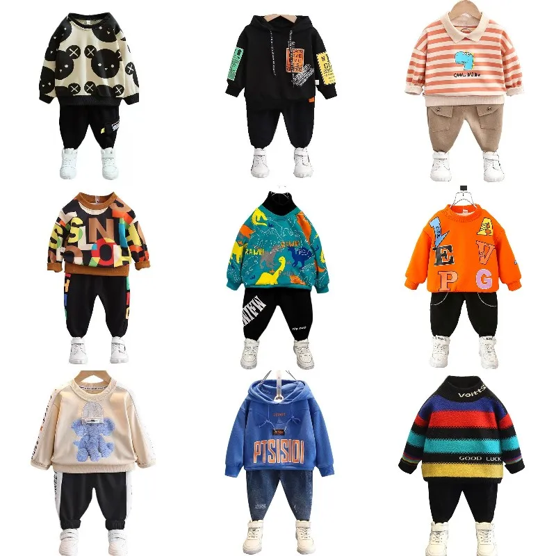 Children's clothing winter 2022 new fashion casual western style children's letter printed hoodie set, Picture shows
Children's clothing winter 2022 new fashion casual western style children's letter printed hoodie set, Picture shows