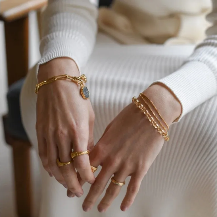 Fashion Simple Copper Bracelet for Women Men Gold Chain Bangle Bracelets for Jewelry
Fashion Simple Copper Bracelet for Women Men Gold Chain Bangle Bracelets for Jewelry