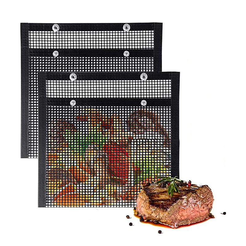 Custom PTFE Coated Fiberglass Reusable Barbecue BBQ Mesh Cooking Grilling Bags Non Stick BBQ Mesh Grill Bag, Black
Custom PTFE Coated Fiberglass Reusable Barbecue BBQ Mesh Cooking Grilling Bags Non Stick BBQ Mesh Grill Bag, Black