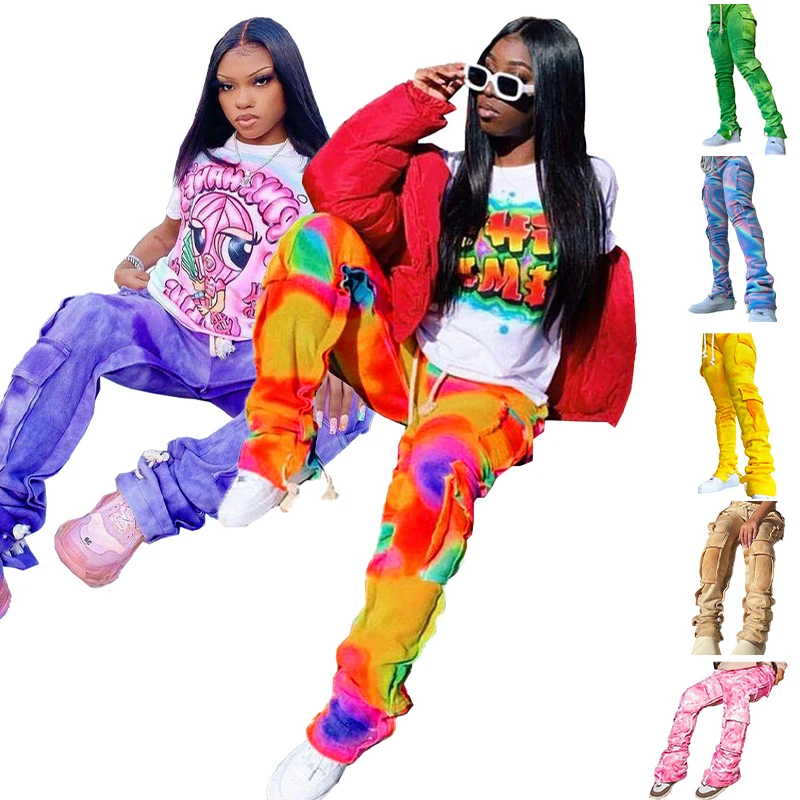 2021 Women Winter Fall Thick Drawstring Stacked Trousers Custom Printed Camouflage Jogger Cargo Sweat Pants With Side Pockets, Picture
2021 Women Winter Fall Thick Drawstring Stacked Trousers Custom Printed Camouflage Jogger Cargo Sweat Pants With Side Pockets, Picture