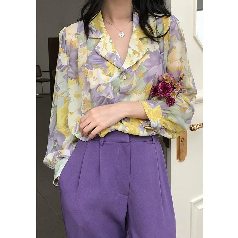 Fashion Flower Casual Loose Women Blouses 2021 Spring Chiffon Lantern Sleeve Tops Shirts Blusas
Fashion Flower Casual Loose Women Blouses 2021 Spring Chiffon Lantern Sleeve Tops Shirts Blusas