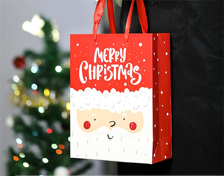 christmas art paper gift bags for packaging