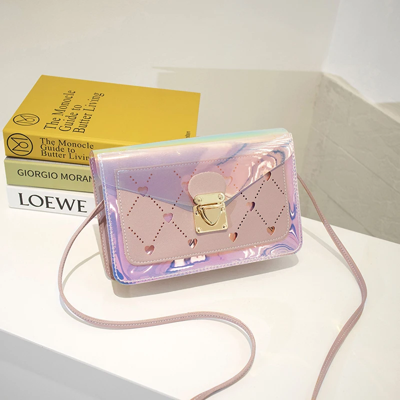 New laser transparent trend small square bag women's fashion colorful one shoulder messenger bag chain simple women's bag, Photo
New laser transparent trend small square bag women's fashion colorful one shoulder messenger bag chain simple women's bag, Photo