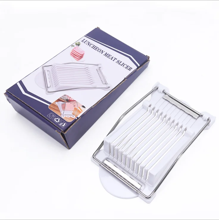 Spam Slicer Luncheon Meat Stainless Steel Durable Egg Fruit Soft Food Cheese Sushi Cutter Canned Meat Cutting Mach, Custom logo
Spam Slicer Luncheon Meat Stainless Steel Durable Egg Fruit Soft Food Cheese Sushi Cutter Canned Meat Cutting Mach, Custom logo
