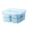 METIS NEW STYLE 6 grid plastic bento Portable Bento lunch box With Lock