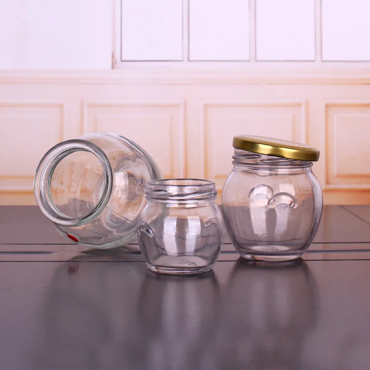106ml 212ml 390ml orchio glass honey packing jar metal lid