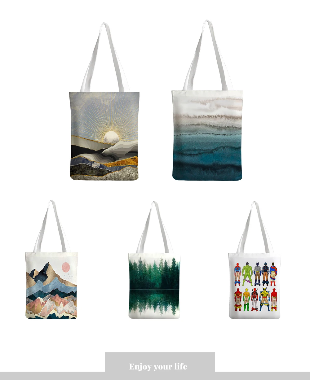 Lymech heat transfer full print custom trending canvas black white travel tote sling messenger shoulder shopping bag for women 
Lymech heat transfer full print custom trending canvas black white travel tote sling messenger shoulder shopping bag for women