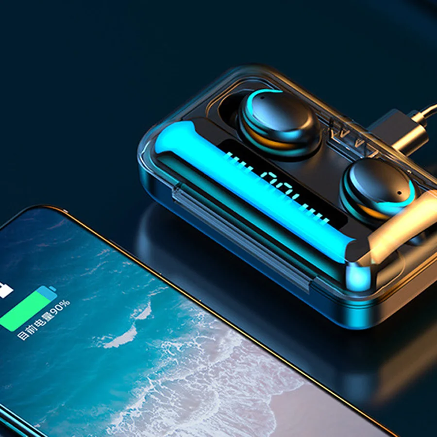 F9 Wireless Waterproof Earbuds TWS Sport Hands free Ear buds BT Earphones Headphone Wireless Earphones with Mic, Color
F9 Wireless Waterproof Earbuds TWS Sport Hands free Ear buds BT Earphones Headphone Wireless Earphones with Mic, Color