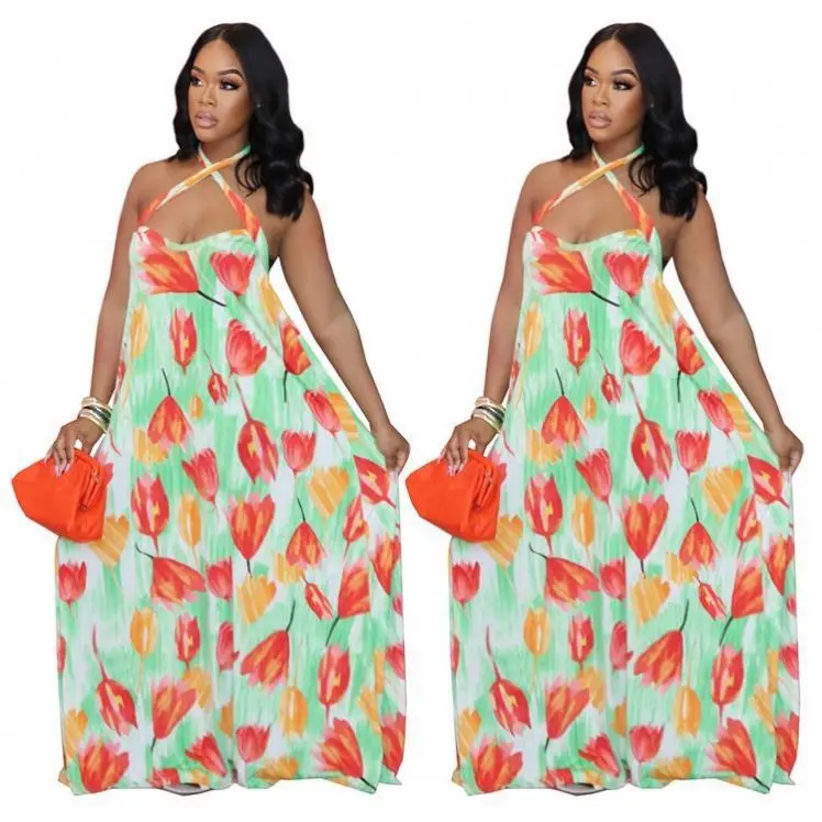 MISSMOEN Women Fashion Clothing Halter Backless Long Floral Summer Dress 2021 Casual Print Maxi Long Loose One Piece Sun Dress
MISSMOEN Women Fashion Clothing Halter Backless Long Floral Summer Dress 2021 Casual Print Maxi Long Loose One Piece Sun Dress