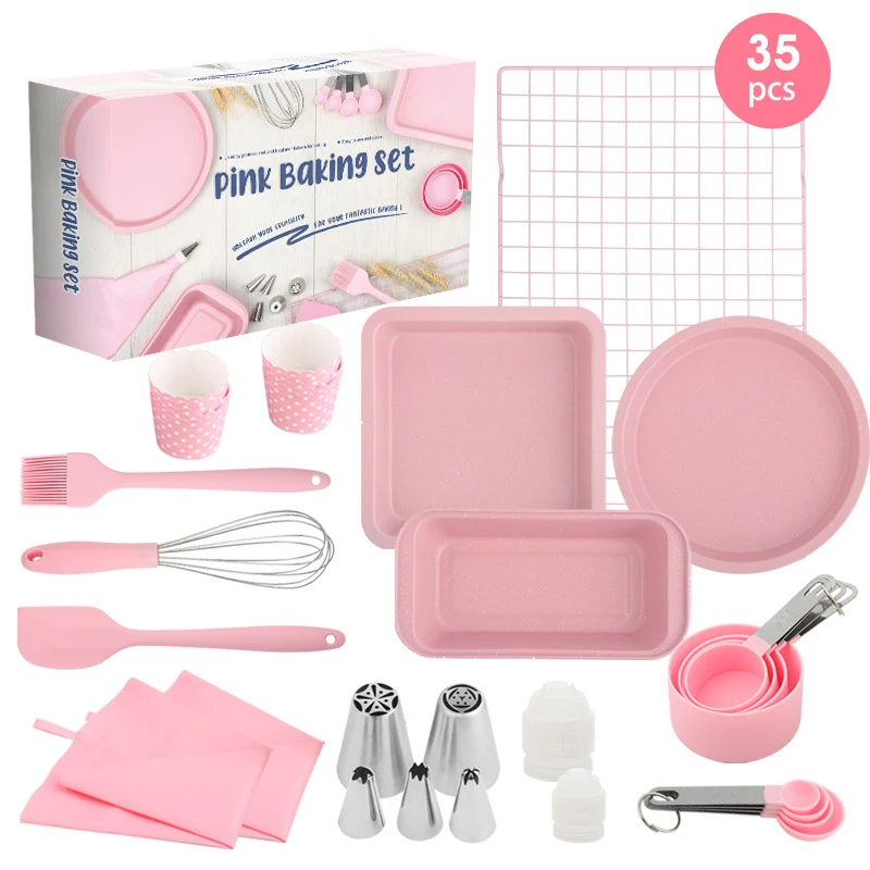 Kitchen Baking Cake Utensil Pan Mold Set Bakeware Decorating Set for Baking Toasting, Customized color
Kitchen Baking Cake Utensil Pan Mold Set Bakeware Decorating Set for Baking Toasting, Customized color