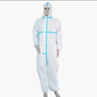 Hot Sale Nonwoven Disposable Coverall Work Suit Breathable Hooded Suit