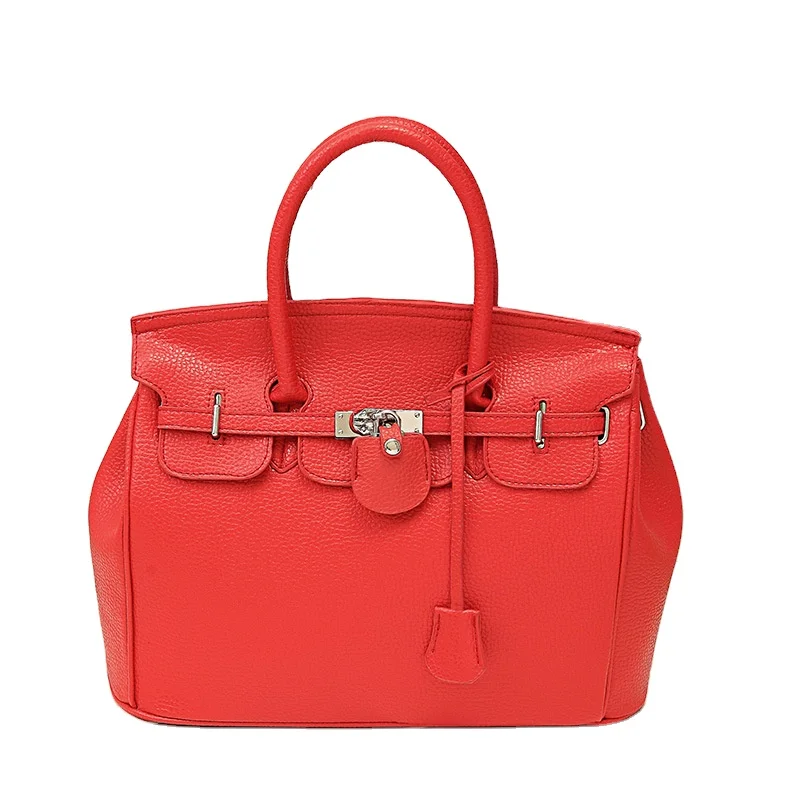 Fashion bag handbag lychee pattern platinum bag lock large capacity female bag, Customized color
Fashion bag handbag lychee pattern platinum bag lock large capacity female bag, Customized color