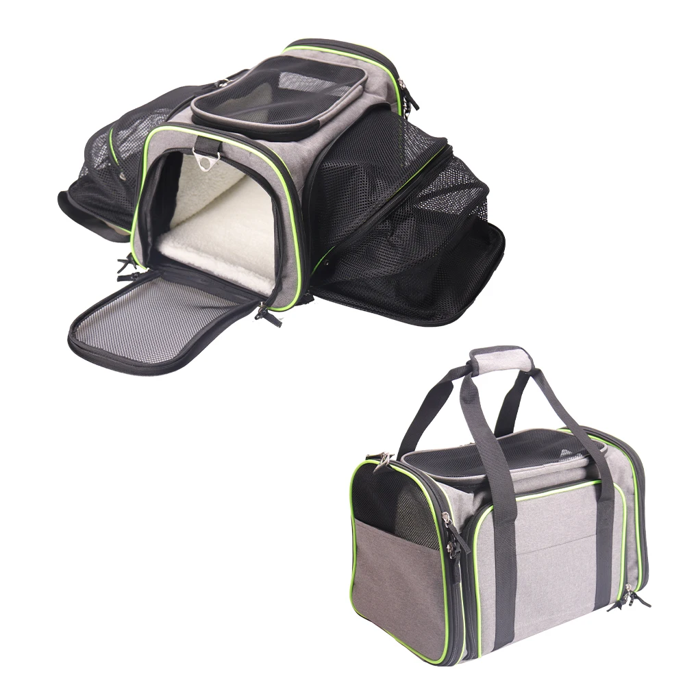 2 Sides Expandable Pet bag Cat Carrier Bag with Fleece Pad for Cat Pet Dog Travel Bag
2 Sides Expandable Pet bag Cat Carrier Bag with Fleece Pad for Cat Pet Dog Travel Bag
