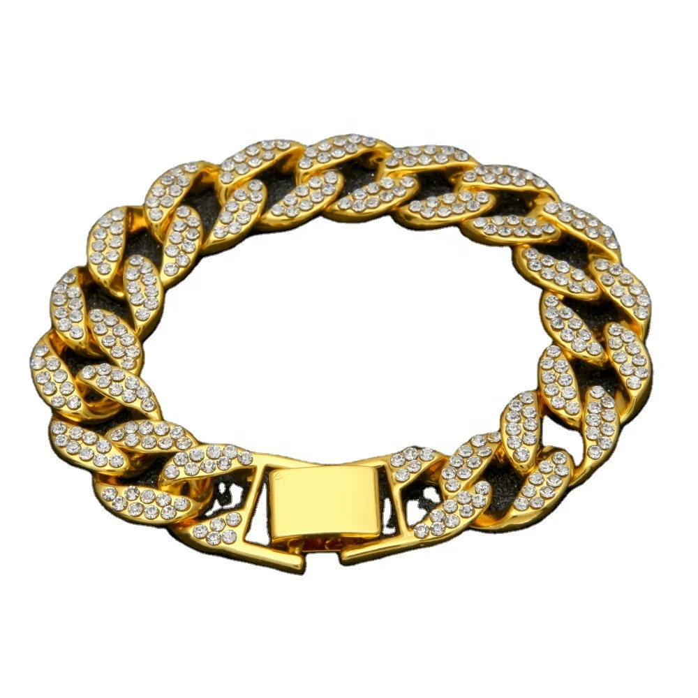 Hip-hop Jewelry Full Diamond Cuban Men's Charm Bracelet Personality Accessories Holiday Gift
Hip-hop Jewelry Full Diamond Cuban Men's Charm Bracelet Personality Accessories Holiday Gift