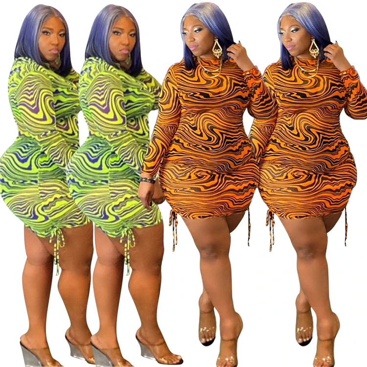 New Arrival Mesh Printing Pleats Long Sleeves Plus Size Short Dress 2021 Night Club Dresses
New Arrival Mesh Printing Pleats Long Sleeves Plus Size Short Dress 2021 Night Club Dresses