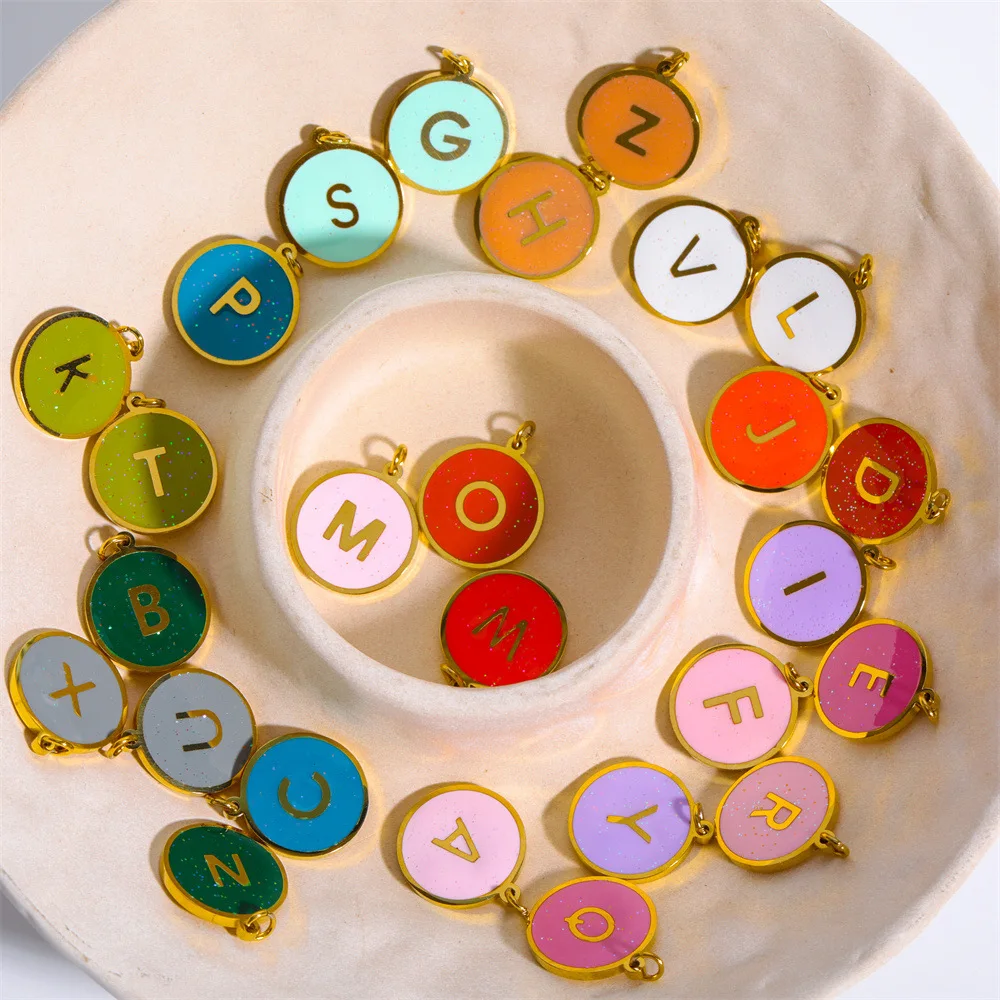 Wholesale Stainless Steel 18k Gold Ins Candy Color Plated 26 Letter Charms DIY Necklace Accessories Women Jewelry
Wholesale Stainless Steel 18k Gold Ins Candy Color Plated 26 Letter Charms DIY Necklace Accessories Women Jewelry