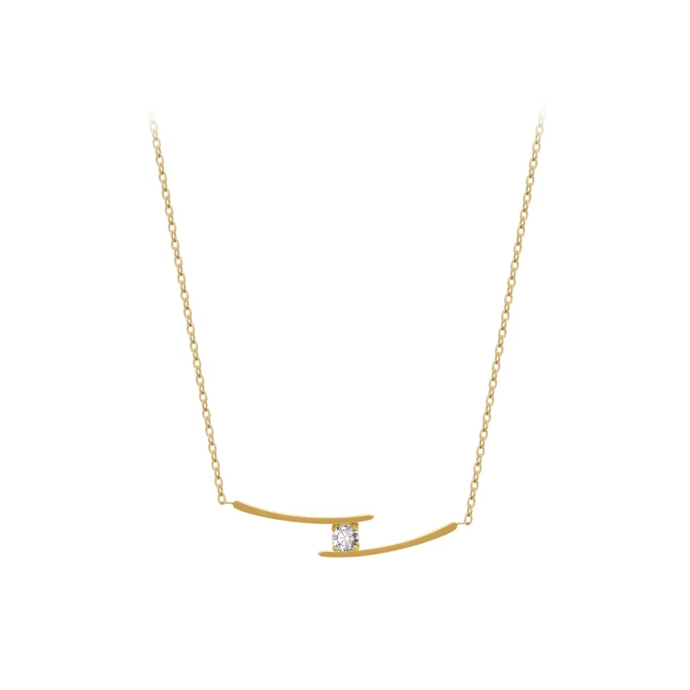 Latest 18K Gold Plated Stainless Steel Jewelry Minimalist Chopsticks Long Bar Zircon Pendant Trendy For Women Necklace P233401
Latest 18K Gold Plated Stainless Steel Jewelry Minimalist Chopsticks Long Bar Zircon Pendant Trendy For Women Necklace P233401