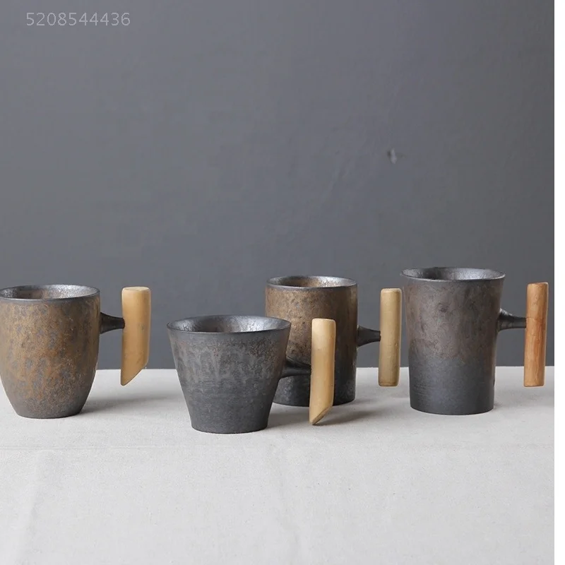 Amazon hole sale Japanese Style Stoneware Drinkware coffemug Ceramic cup with wooden handle
Amazon hole sale Japanese Style Stoneware Drinkware coffemug Ceramic cup with wooden handle