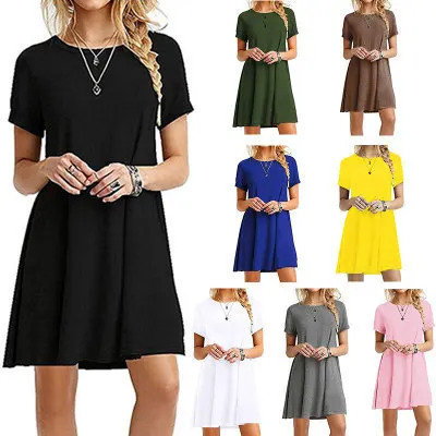2021 European and American plus size Short Sleeves cotton dress summer Loose Women casual dress Crew Neck women T-Shirt Dress, Picture shows
2021 European and American plus size Short Sleeves cotton dress summer Loose Women casual dress Crew Neck women T-Shirt Dress, Picture shows