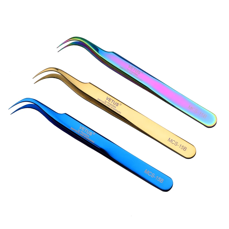 MCS-5B MCS-12 MCS-18 MCS-19 MCS-20 MCS-31B MCS-32B MCS-16-7B Antistatic VETUS Extension Tweezers For Eyelash, Colorful, golden, blue,black,stainless steel
MCS-5B MCS-12 MCS-18 MCS-19 MCS-20 MCS-31B MCS-32B MCS-16-7B Antistatic VETUS Extension Tweezers For Eyelash, Colorful, golden, blue,black,stainless steel