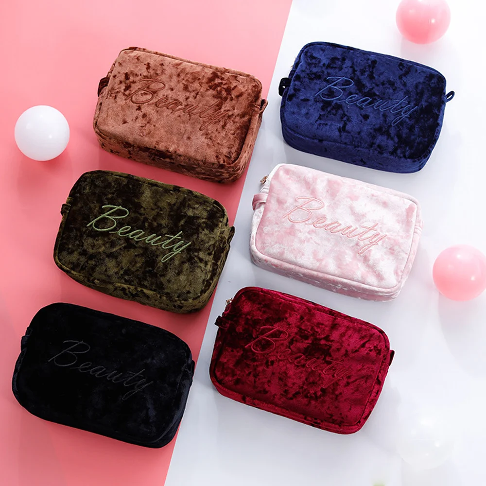 Odm Fashion Drawstring Small Organizer Velvet Makeup Pouch Nice Toiletry Case Embroid Logo For Zipper Luxury Pink Cosmetic Bag, Customized color
Odm Fashion Drawstring Small Organizer Velvet Makeup Pouch Nice Toiletry Case Embroid Logo For Zipper Luxury Pink Cosmetic Bag, Customized color