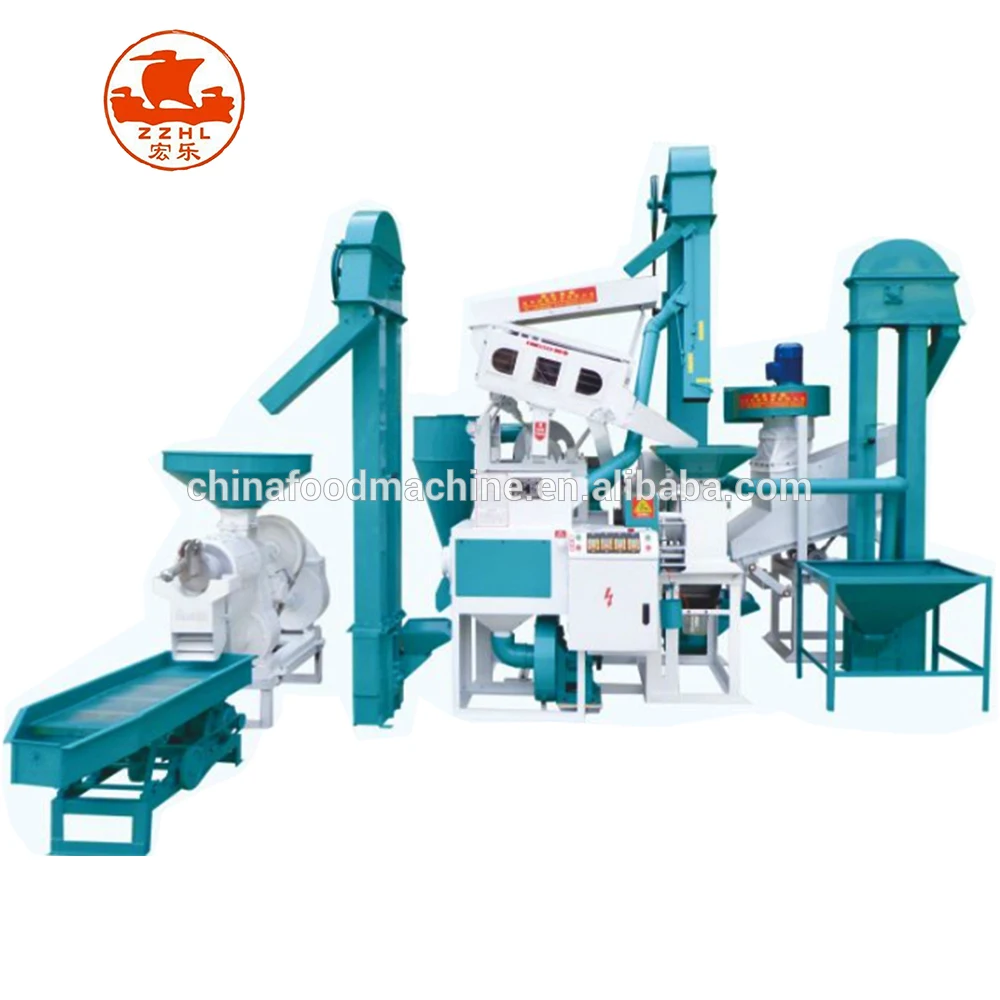 Rice Mill Machine Rice Milling Machine Complete Set Combined Commercial Grain Grinder Rice Maize Mill Machinery manufacture