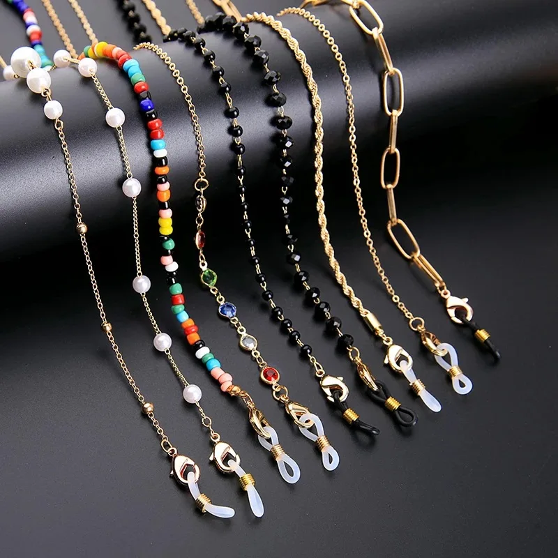 Bohemia Sunglasses Masking Chains For Women Multiple Acrylic Pearl Crystal Eyeglasses Chain Fashion Jewelry Wholesale ACC
Bohemia Sunglasses Masking Chains For Women Multiple Acrylic Pearl Crystal Eyeglasses Chain Fashion Jewelry Wholesale ACC