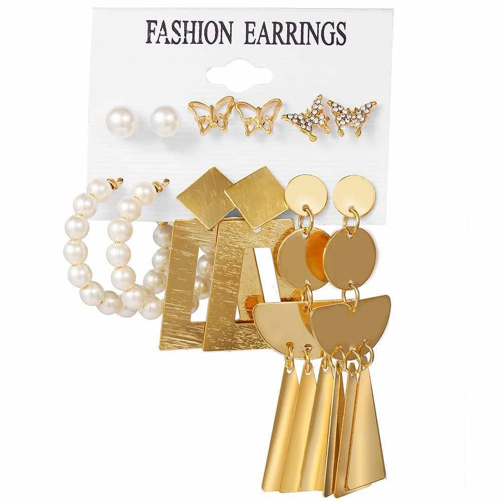 6 Pairs/Set Geometric Round Rectangle Gold Plated Alloy Drop Earrings Pearl Rhinestone Ball Stud Earrings Jewelry for Women
6 Pairs/Set Geometric Round Rectangle Gold Plated Alloy Drop Earrings Pearl Rhinestone Ball Stud Earrings Jewelry for Women