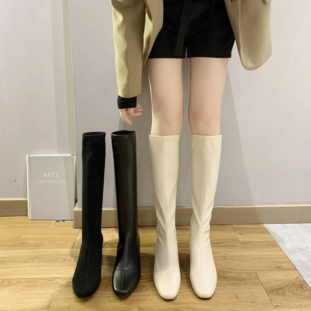 New Arrival High Boots Women Slip On Girl Black High Tube Boots Tall Long Boots
New Arrival High Boots Women Slip On Girl Black High Tube Boots Tall Long Boots
