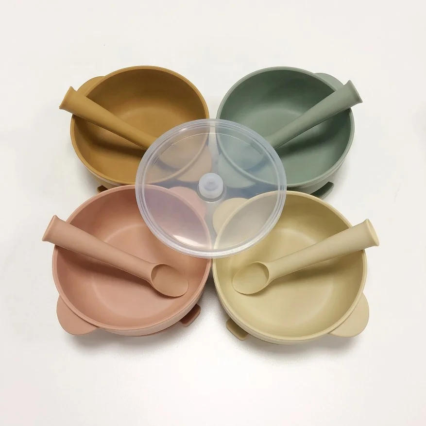 Factory Private Label Silicone Baby Suction Bowl Babies Spoon Feeding Set Silicone bowl Set for kids, Blush/begie/sage/mustard
Factory Private Label Silicone Baby Suction Bowl Babies Spoon Feeding Set Silicone bowl Set for kids, Blush/begie/sage/mustard