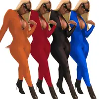 Ecoparty 2019 Hot Zipper Up Long Sleeve Skinny Jumpsuits Women Sexy Stand Collar Bandage Rompers Plus Size Night Club Overalls
Ecoparty 2019 Hot Zipper Up Long Sleeve Skinny Jumpsuits Women Sexy Stand Collar Bandage Rompers Plus Size Night Club Overalls