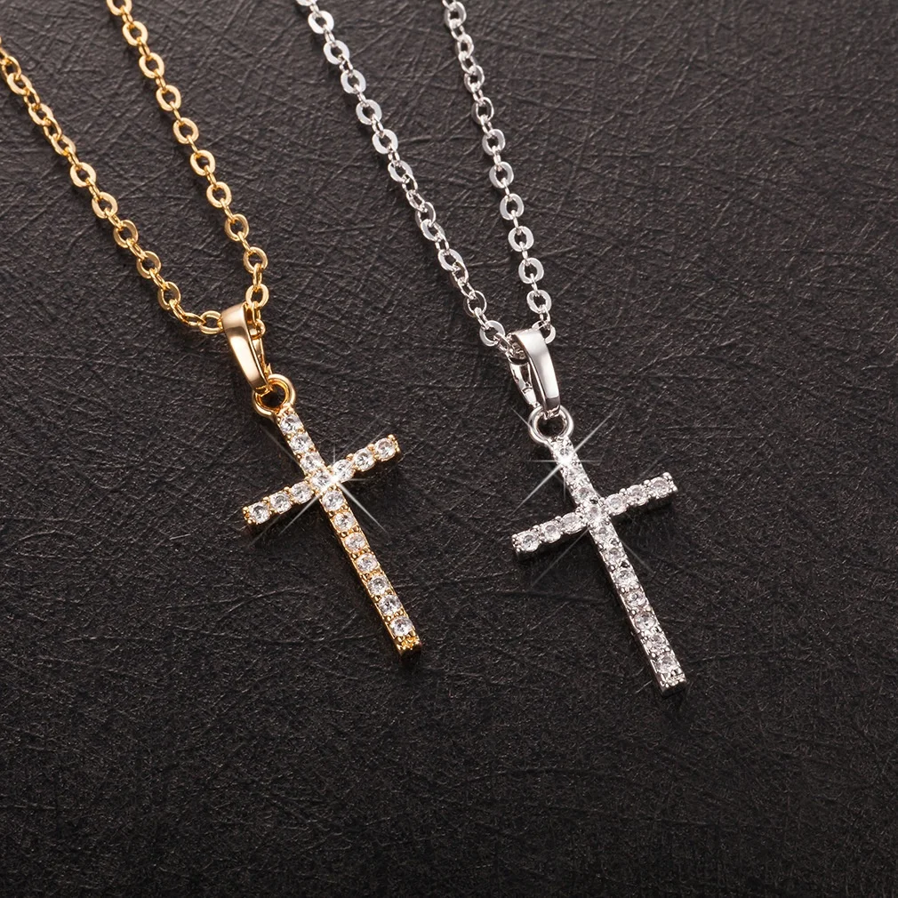 Fashion Female Cross Pendants Gold Black Color Crystal Jesus Cross Pendant Necklace Jewelry For Men/Women Wholesale
Fashion Female Cross Pendants Gold Black Color Crystal Jesus Cross Pendant Necklace Jewelry For Men/Women Wholesale