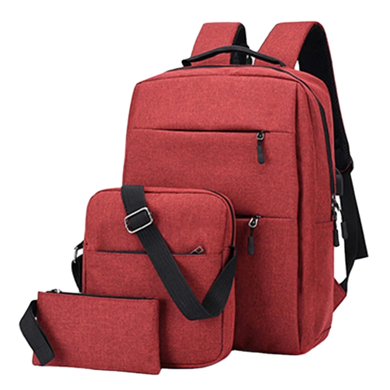Business three-piece backpack middle school student school bag fashion leisure backpack USB computer bag
Business three-piece backpack middle school student school bag fashion leisure backpack USB computer bag