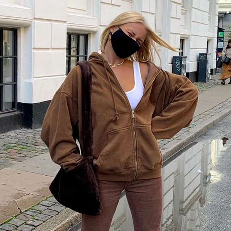 Zip Up Sweatshirt Winter Jacket Clothes oversize Hoodies Women plus size Vintage Pockets Long Sleeve Pullovers, Shown
Zip Up Sweatshirt Winter Jacket Clothes oversize Hoodies Women plus size Vintage Pockets Long Sleeve Pullovers, Shown
