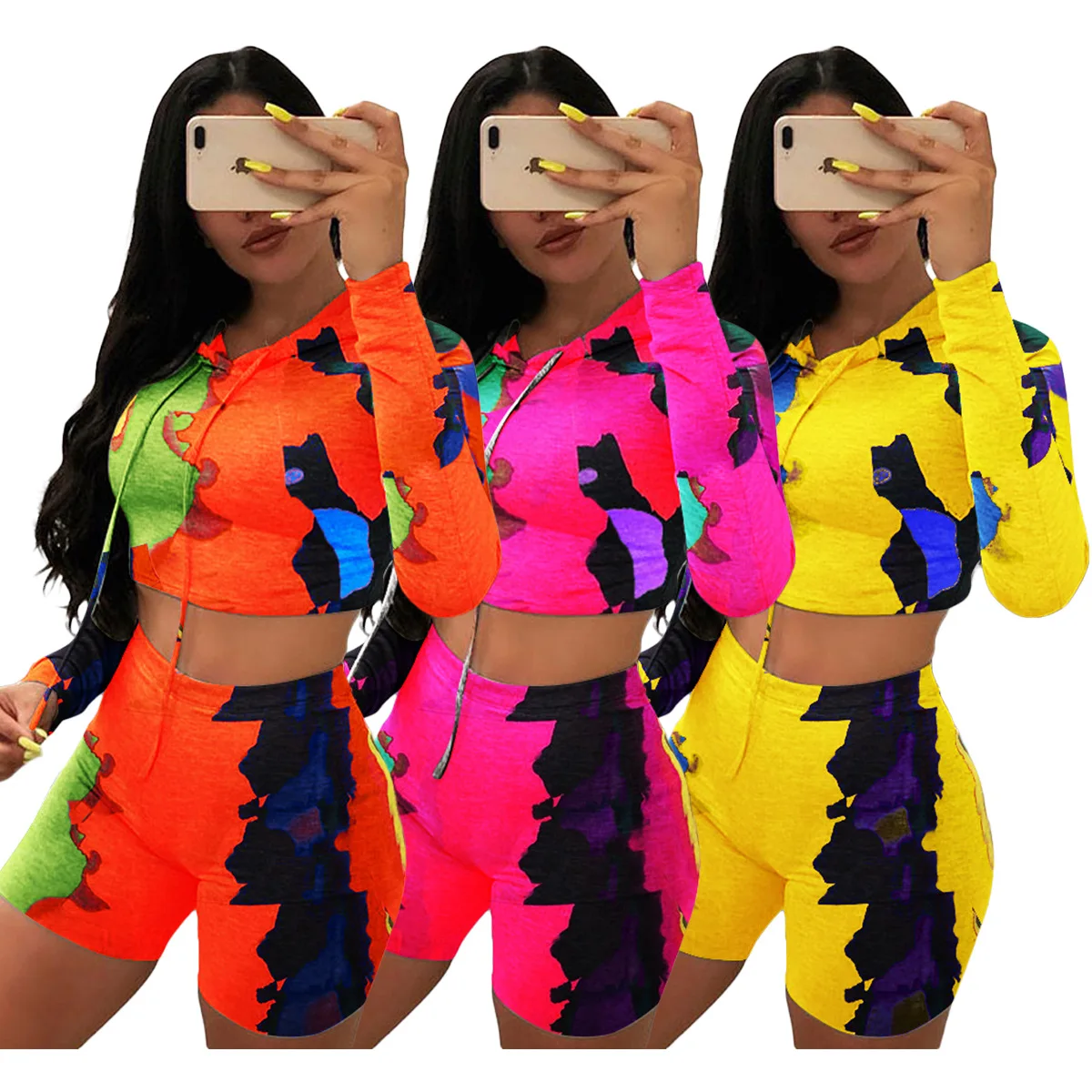 2021 New Arrivals Camouflage Women Two Piece Set Pants Two Piece Set Women Clothing Printed 2 Piece Set Women, Yellow multicolor
2021 New Arrivals Camouflage Women Two Piece Set Pants Two Piece Set Women Clothing Printed 2 Piece Set Women, Yellow multicolor