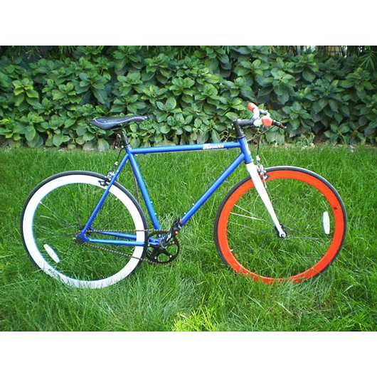 700C classic with blue frame hot sale colourful fixed gear bike