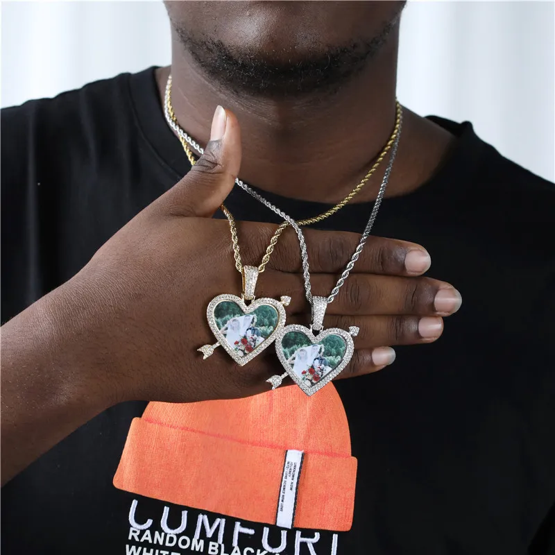 Love Arrow Custom Photo Necklace Heart Pendant Copper Inlaid Zircon Memory Picture Couple Necklace, Colors
Love Arrow Custom Photo Necklace Heart Pendant Copper Inlaid Zircon Memory Picture Couple Necklace, Colors