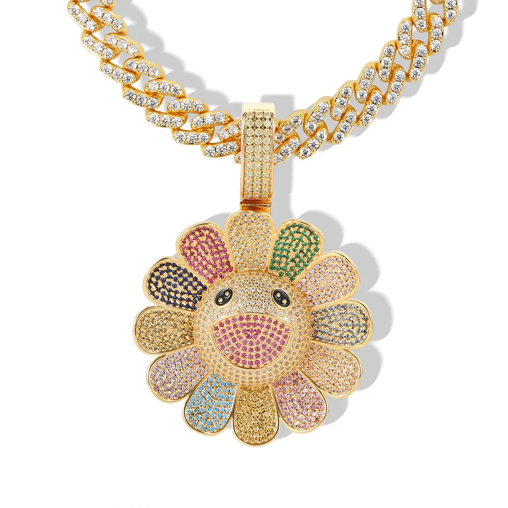 2021 New Arrivals Brass Diamond Cuban Hip Hop Chain Takashi Murakami Sunflower Hip Hop Fashion Pendant
2021 New Arrivals Brass Diamond Cuban Hip Hop Chain Takashi Murakami Sunflower Hip Hop Fashion Pendant