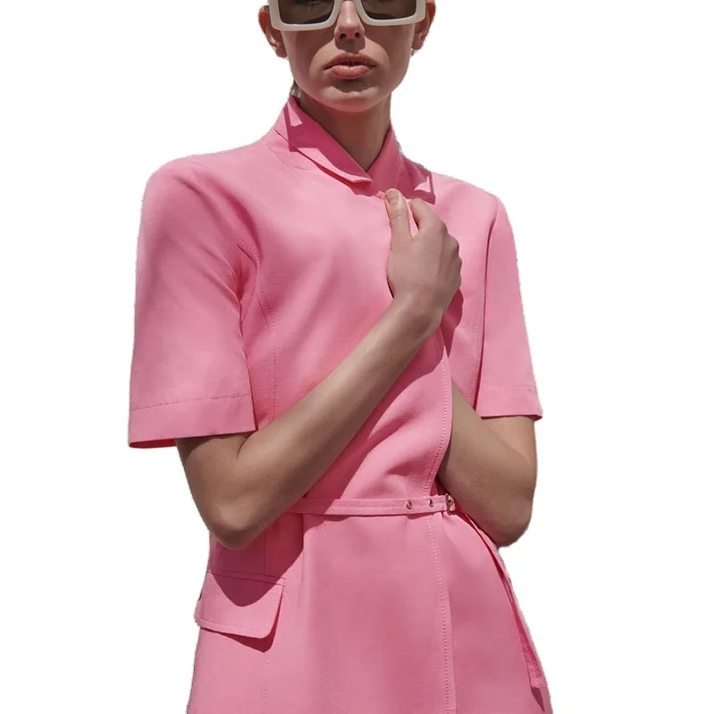 XIUYU Custom Office Lady Linen Blend Fabric Blazer-Style Double Lapels Flip Side Pockets Short Women Dress
XIUYU Custom Office Lady Linen Blend Fabric Blazer-Style Double Lapels Flip Side Pockets Short Women Dress